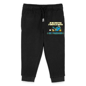 J'imite la moto de parrain - Pantalon de jogging enfant bio Stanley/Stella - noir - Devant