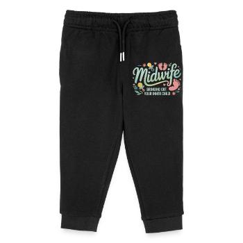 Midwife Inner Child Bloom - Kids Organic Sweatpants by Stanley/Stella - black - Front