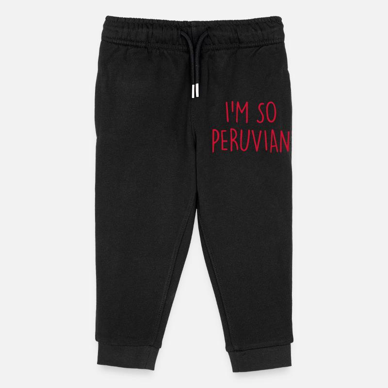 I'm so Peruvian Peru - Kinder Organic Jogginghose Mini Mover von Stanley/Stella - Schwarz