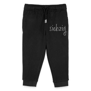70 siebzig 70. Geburtstag Geschenk Geschenkidee - Kinder Organic Jogginghose Mini Mover von Stanley/Stella - Schwarz - Vorne