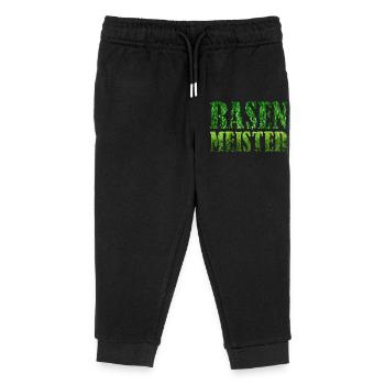 Rasenmeister Rasen mähen Garten Platzwart Fußball - Kinder Organic Jogginghose Mini Mover von Stanley/Stella - Schwarz - Vorne