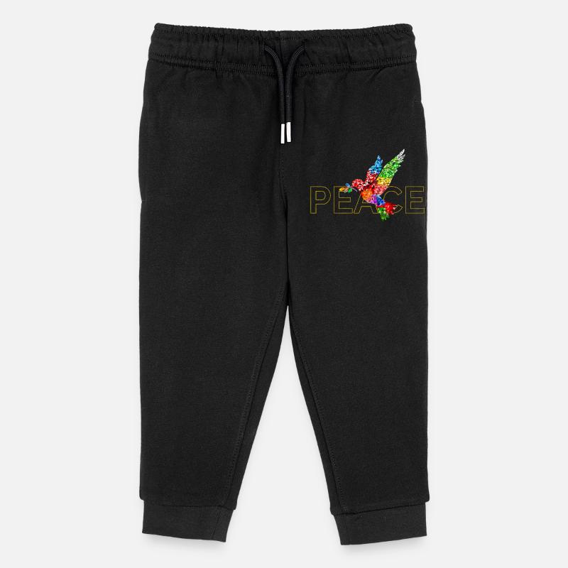 Peace - Kinder Organic Jogginghose Mini Mover von Stanley/Stella - Schwarz