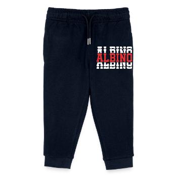 t-shirt albinos t-shirt idée cadeau texte empilé - Pantalon de jogging enfant bio Stanley/Stella - marine - Devant