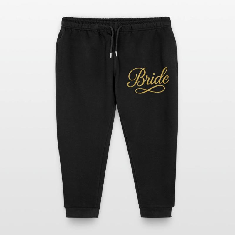 Conception élégante de script de mariée en or Pantalon de jogging enfant bio Stanley/Stella