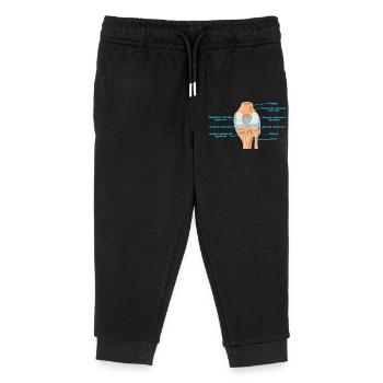 Physio Knie Anatomie Kreuzband Meniskus - Kinder Organic Jogginghose Mini Mover von Stanley/Stella - Schwarz - Vorne
