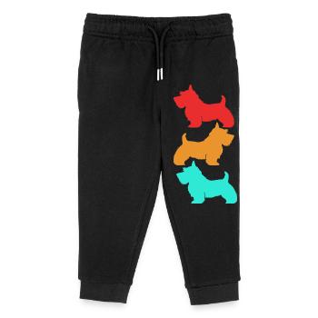 Terrier écossais - Pantalon de jogging enfant bio Stanley/Stella - noir - Devant