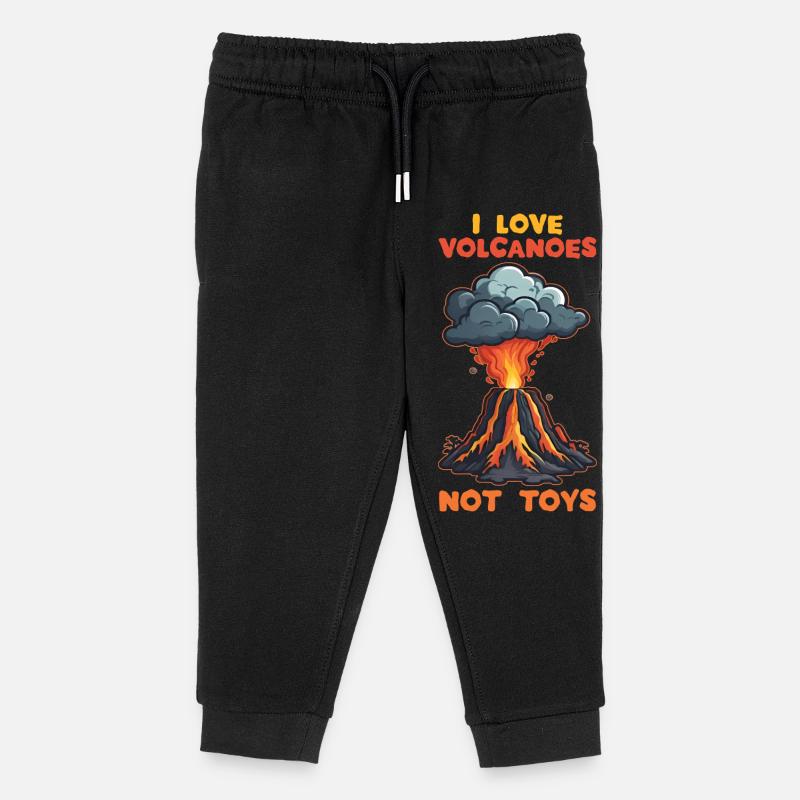 J’adore les volcans - Pantalon de jogging enfant bio Stanley/Stella - noir