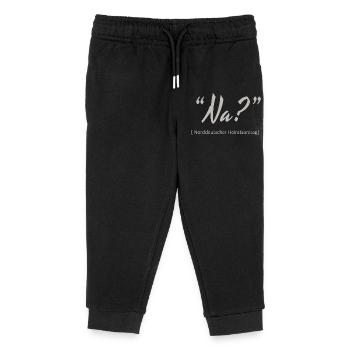 Norddeutscher Heiratsantrag Na? - Kinder Organic Jogginghose Mini Mover von Stanley/Stella - Schwarz - Vorne