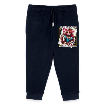 ICH SPIELE KEINE KARTEN, ABER ICH HABE EINE DAME GEZOGEN - Kinder Organic Jogginghose Mini Mover von Stanley/Stella - Navy - Vorne