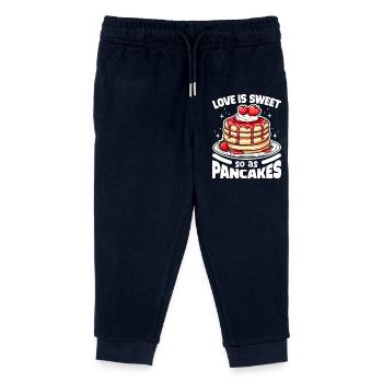 L’AMOUR EST DOUX COMME DES CRÊPES - CADEAU - Pantalon de jogging enfant bio Stanley/Stella - marine - Devant
