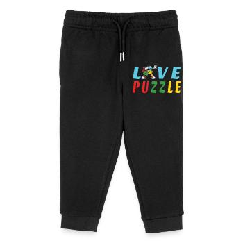 puzzle d'amour - Pantalon de jogging enfant bio Stanley/Stella - noir - Devant