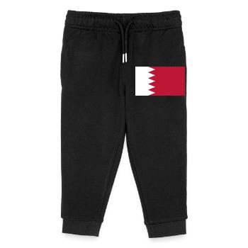 Qatar Flag Flag - Kids Organic Sweatpants by Stanley/Stella - black - Front