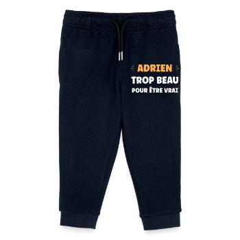 Adrien ist zu schön, um wahr zu sein - Kinder Organic Jogginghose Mini Mover von Stanley/Stella - Navy - Vorne