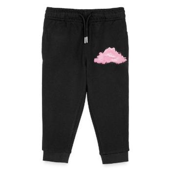 nuage blanc moelleux unique en rose - Pantalon de jogging enfant bio Stanley/Stella - noir - Devant