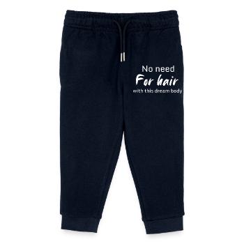 No Hair Dream Body Confidence - Kids Organic Sweatpants by Stanley/Stella - navy - Front