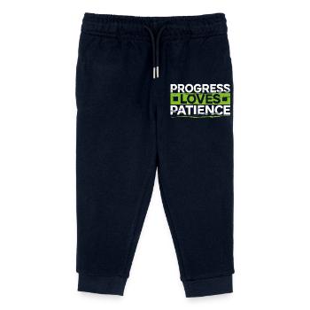Le progrès aime la patience Motivation Cadeau - Pantalon de jogging enfant bio Stanley/Stella - marine - Devant