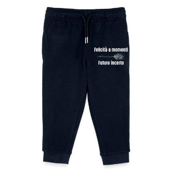 Glück in Momenten, ungewisse Zukunft - Kinder Organic Jogginghose Mini Mover von Stanley/Stella - Navy - Vorne