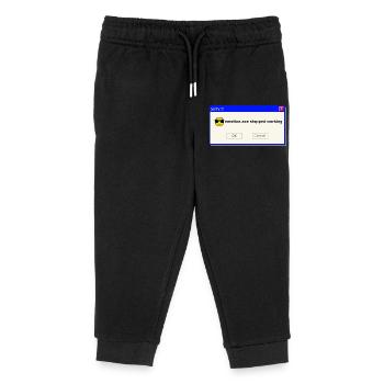 Emotion.exe Error – Dark Glitch Streetwear - Kinder Organic Jogginghose Mini Mover von Stanley/Stella - Schwarz - Vorne