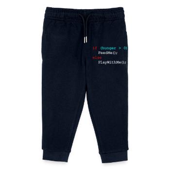 Wenn Hunger mich füttert, sonst spiel mit mir - JavaScript - Kinder Organic Jogginghose Mini Mover von Stanley/Stella - Navy - Vorne