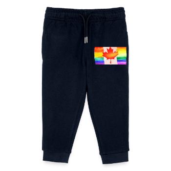 Kanada Flagge LGBTQ - Kinder Organic Jogginghose Mini Mover von Stanley/Stella - Navy - Vorne