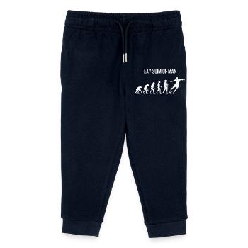 Fußball Evolution - Retro Soccer Spieler Design - Kinder Organic Jogginghose Mini Mover von Stanley/Stella - Navy - Vorne
