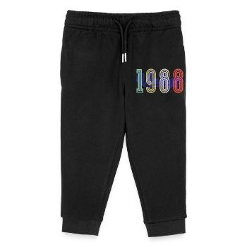 Vintage 1988 - Kinder Organic Jogginghose Mini Mover von Stanley/Stella - Schwarz - Vorne