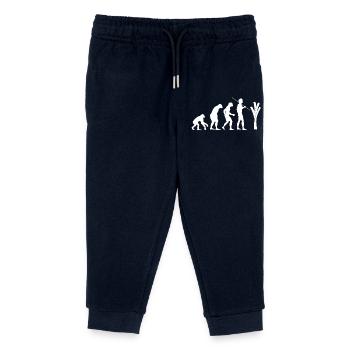 Evolution des Lauchs (weiß) - Kinder Organic Jogginghose Mini Mover von Stanley/Stella - Navy - Vorne