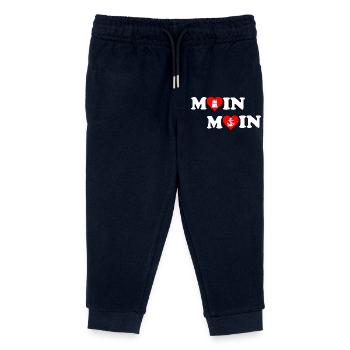 Moin Moin Herz für Hamburg - Kinder Organic Jogginghose Mini Mover von Stanley/Stella - Navy - Vorne