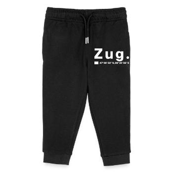 Zug Koordinaten Schweiz Zuger Zugerin - Kinder Organic Jogginghose Mini Mover von Stanley/Stella - Schwarz - Vorne
