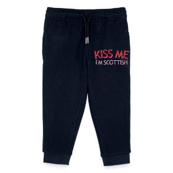 Embrasse-moi, je suis écossais - Pantalon de jogging enfant bio Stanley/Stella - marine - Devant