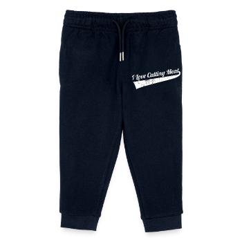 Cutting meat - Kids Organic Sweatpants by Stanley/Stella - navy - Front