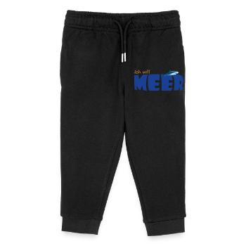 JE VEUX LA MER - Pantalon de jogging enfant bio Stanley/Stella - noir - Devant