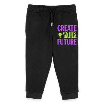Create Your Future Glühbirne - Kinder Organic Jogginghose Mini Mover von Stanley/Stella - Schwarz - Vorne