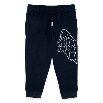 Angel wings left - Kids Organic Sweatpants by Stanley/Stella - navy - Front