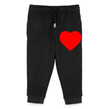 Heart - Kids Organic Sweatpants by Stanley/Stella - black - Front