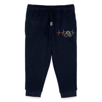 Vintage Boxer Kardiogramm - Kinder Organic Jogginghose Mini Mover von Stanley/Stella - Navy - Vorne