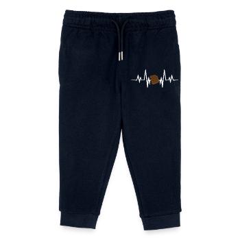 Chocolate heartbeat - Kids Organic Sweatpants by Stanley/Stella - navy - Front