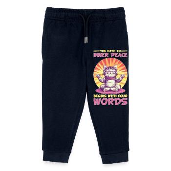 The Path To Inner Peace Begins With Four Words 2 - Kinder Organic Jogginghose Mini Mover von Stanley/Stella - Navy - Vorne