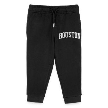 Houston Steinblock Logo - Kinder Organic Jogginghose Mini Mover von Stanley/Stella - Schwarz - Vorne