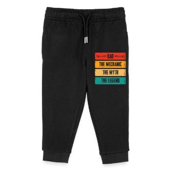Vater Der Mechaniker Die Legende Mythos - Kinder Organic Jogginghose Mini Mover von Stanley/Stella - Schwarz - Vorne
