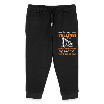 Ich Bin Kein Schreihals Baggerfahrer Humor - Kinder Organic Jogginghose Mini Mover von Stanley/Stella - Schwarz - Vorne