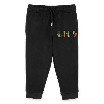 LILY Name Art With Flowers Embroidered - Kids Organic Sweatpants by Stanley/Stella - black - Front