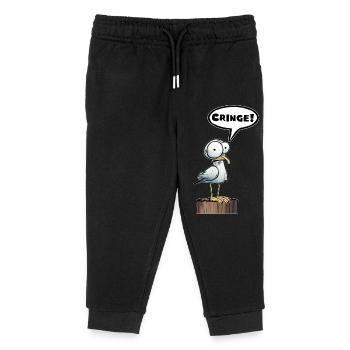 Seagull speech bubble embarrassment - Kids Organic Sweatpants by Stanley/Stella - black - Front