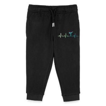 karate kara-te battement de cœur karaté  - Pantalon de jogging enfant bio Stanley/Stella - noir - Devant