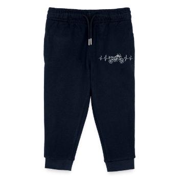 Touring motorcycle with a heartbeat - biker and off-road - Kids Organic Sweatpants by Stanley/Stella - navy - Front