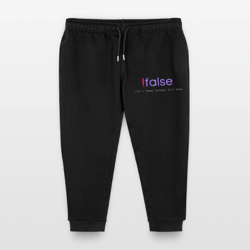 Ifalse Funny Coder Programming Pun Kids Organic Sweatpants by Stanley/Stella