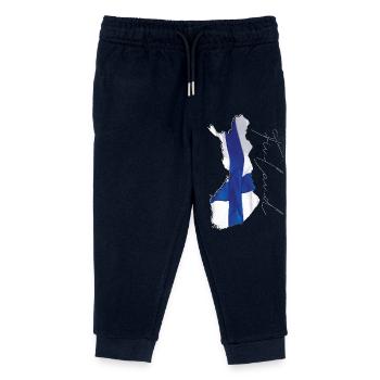 Finland flag on the map of Finland EN - Kids Organic Sweatpants by Stanley/Stella - navy - Front