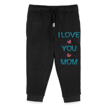 MAMA. ICH LIEBE. ICH LIEBE DICH. MAMA. MUTTERTAG - Kinder Organic Jogginghose Mini Mover von Stanley/Stella - Schwarz - Vorne