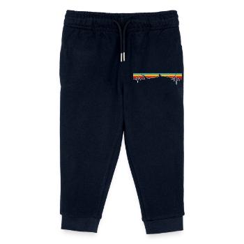 Retro Sonnenuntergang Wolf Pulse - Kinder Organic Jogginghose Mini Mover von Stanley/Stella - Navy - Vorne