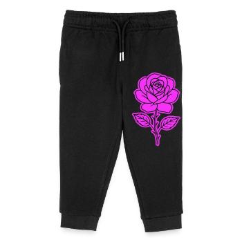 Rose Contour - Pantalon de jogging enfant bio Stanley/Stella - noir - Devant